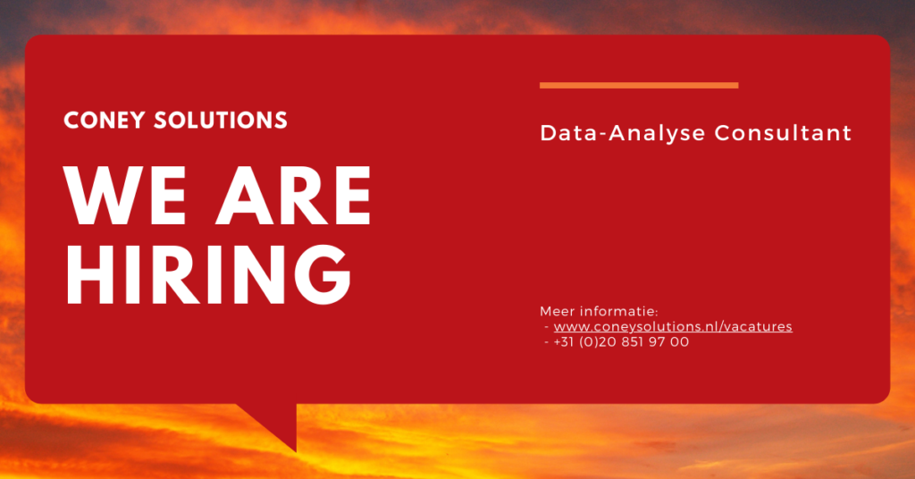 Vacature data-analyse consultant