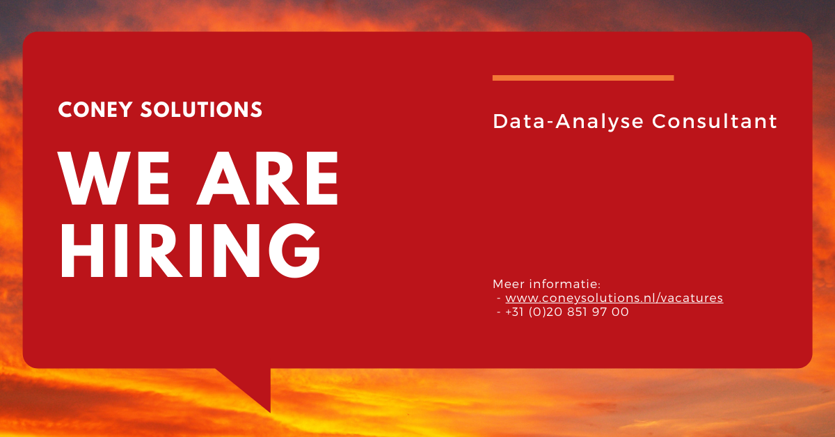 Vacature data-analyse consultant